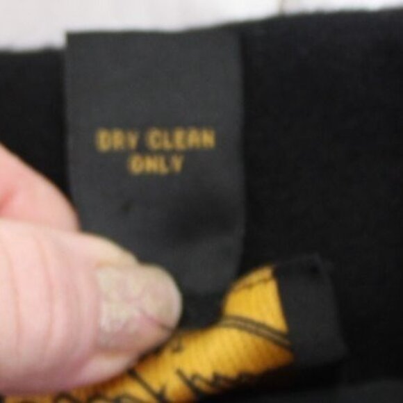 Alex Evenings Womens Black Wool Blend Embroidered Button-Up Coat With Pockets Sm - Picture 6 of 10